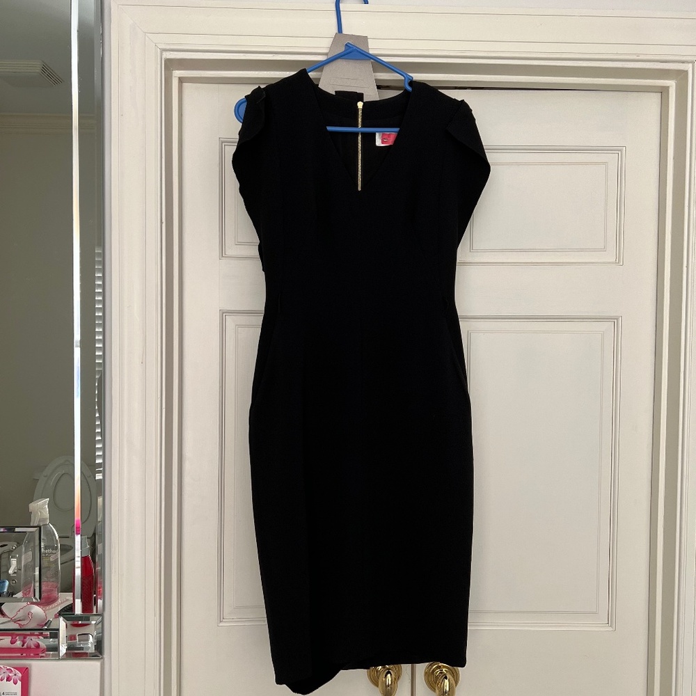 Eliza J Belted Flutter Sleeve Dress